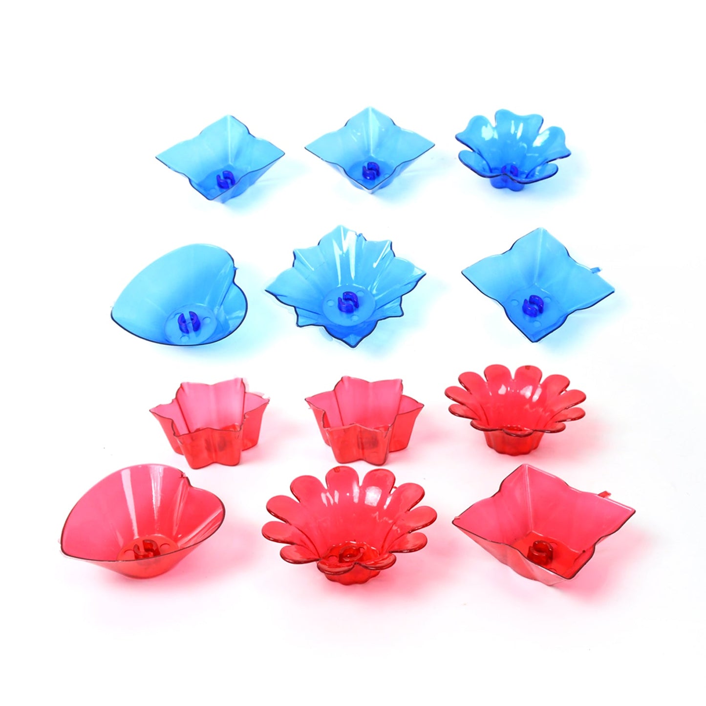 Reflection Diya Plastic Candle Holder Set - 12 Pcs Multi Shape - Great Price - Image 5