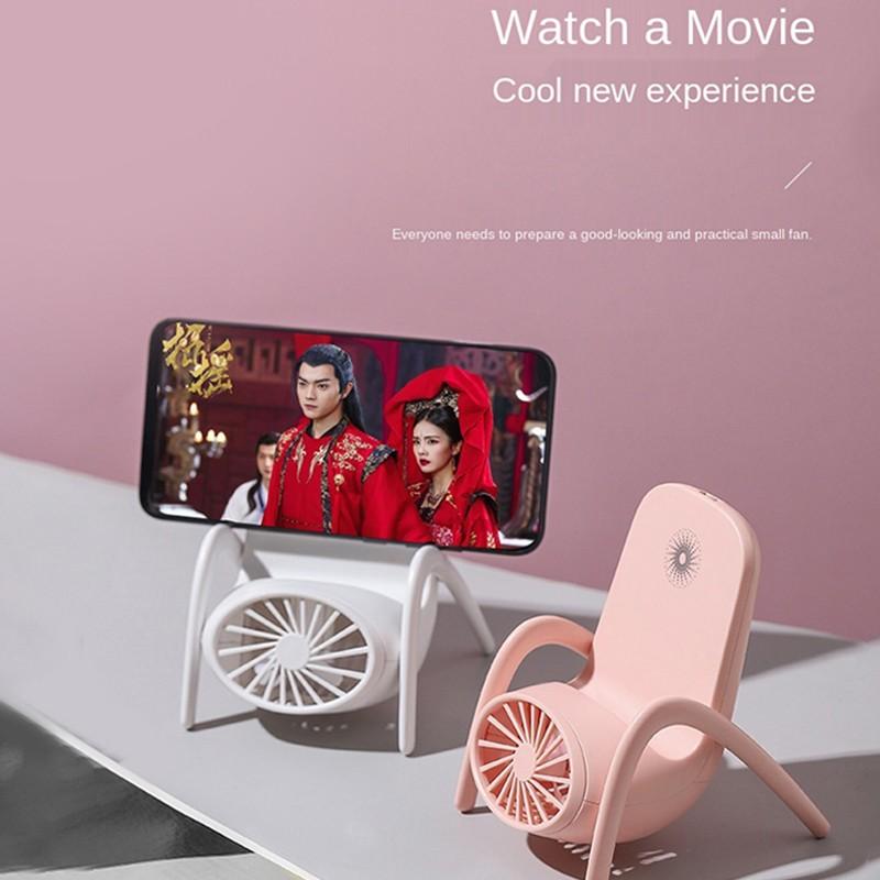 Portable Mobile Phone Holder Fan Personal Fan Multi- Function Fan Handheld Charging Fan (Battery Not Include) - Happy Price - Image 3