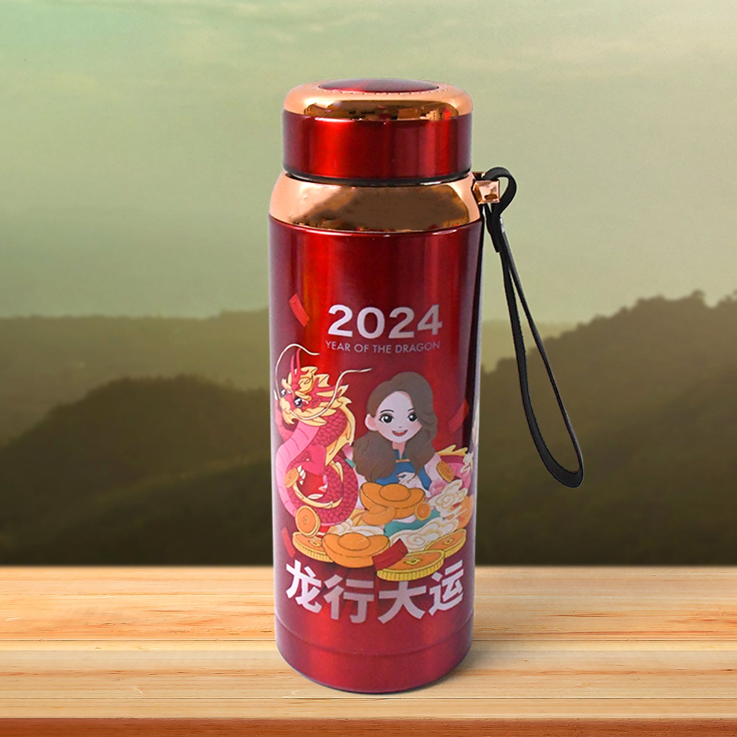 Printed Vacuum Insulated Water Bottle (1pc 800 Ml) - Happy Price - Image 2