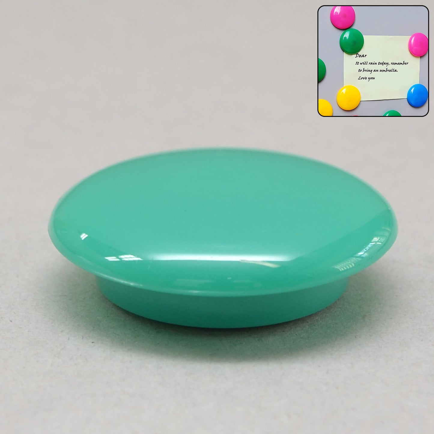 Green Circular Plastic Board Magnets - 30mm (1 Pc) - Happy Price - Image 2
