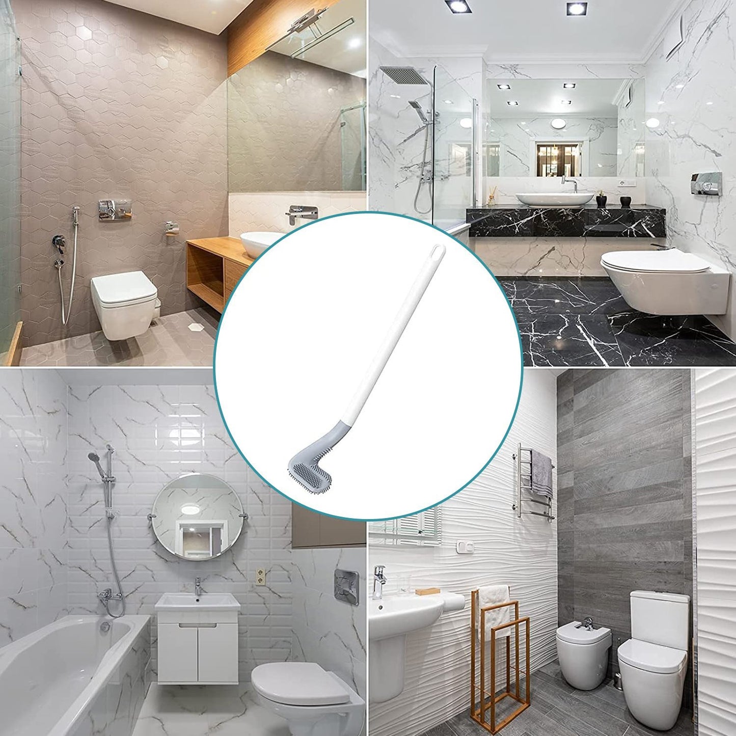 6059 Golf Toilet Cleaner Brush Magic Sticker Holder - Happy Price - Image 3