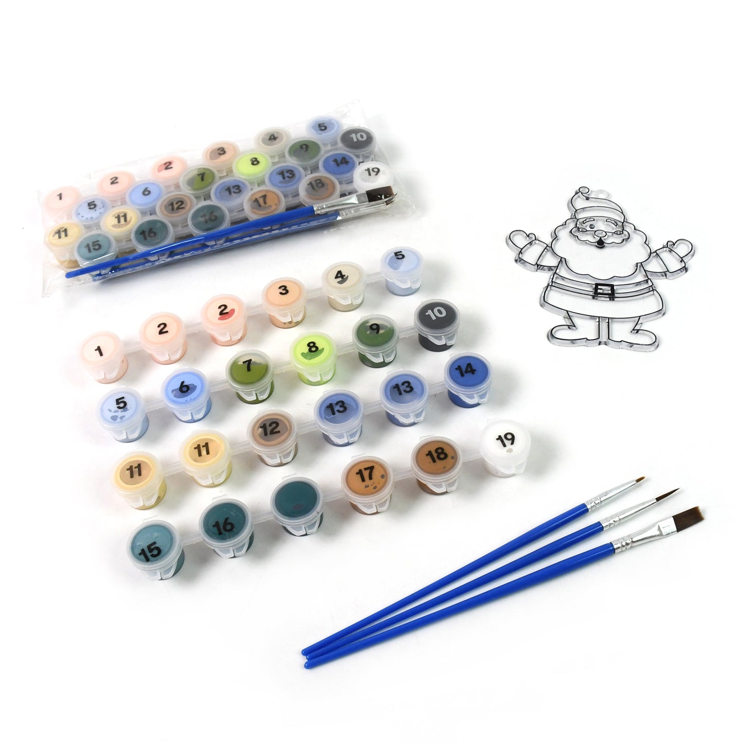 Paint By Number Kits 2 Set 19 Number Color 6 Paint Brushes (2 Set) - Happy Price - Image 4