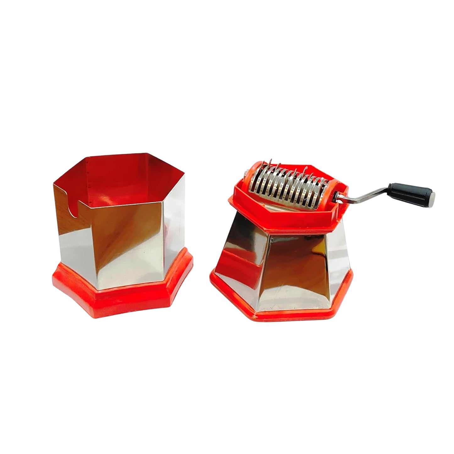 Manual Chilli & Vegetable Chopper - Hand-Crank Cutter (1 Pc) - Happy Price - Image 4