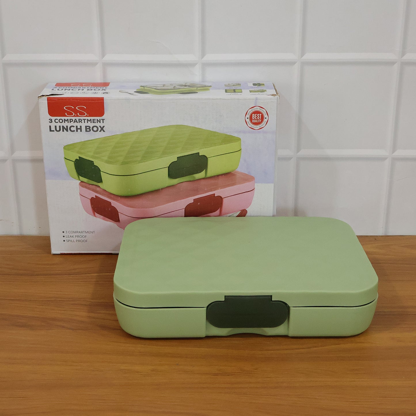 Stainless Steel 3 Section Lunch Box - 1 Pc - Great Price - Image 7