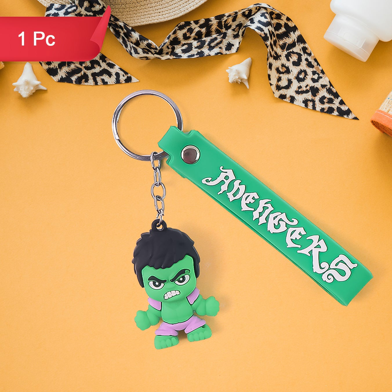 Cute Cartoon Silicone 3d Key Chain With Metal Hook Strap (Pack Of 1) - Happy Price - Image 1