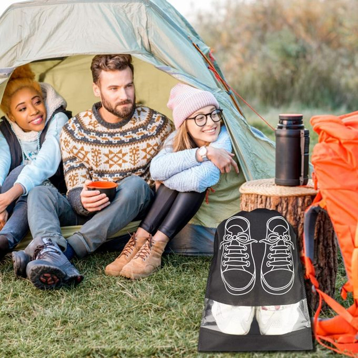 Portable Shoe Storage Bag for Travel (1 Pc) - Happy Price - Image 4