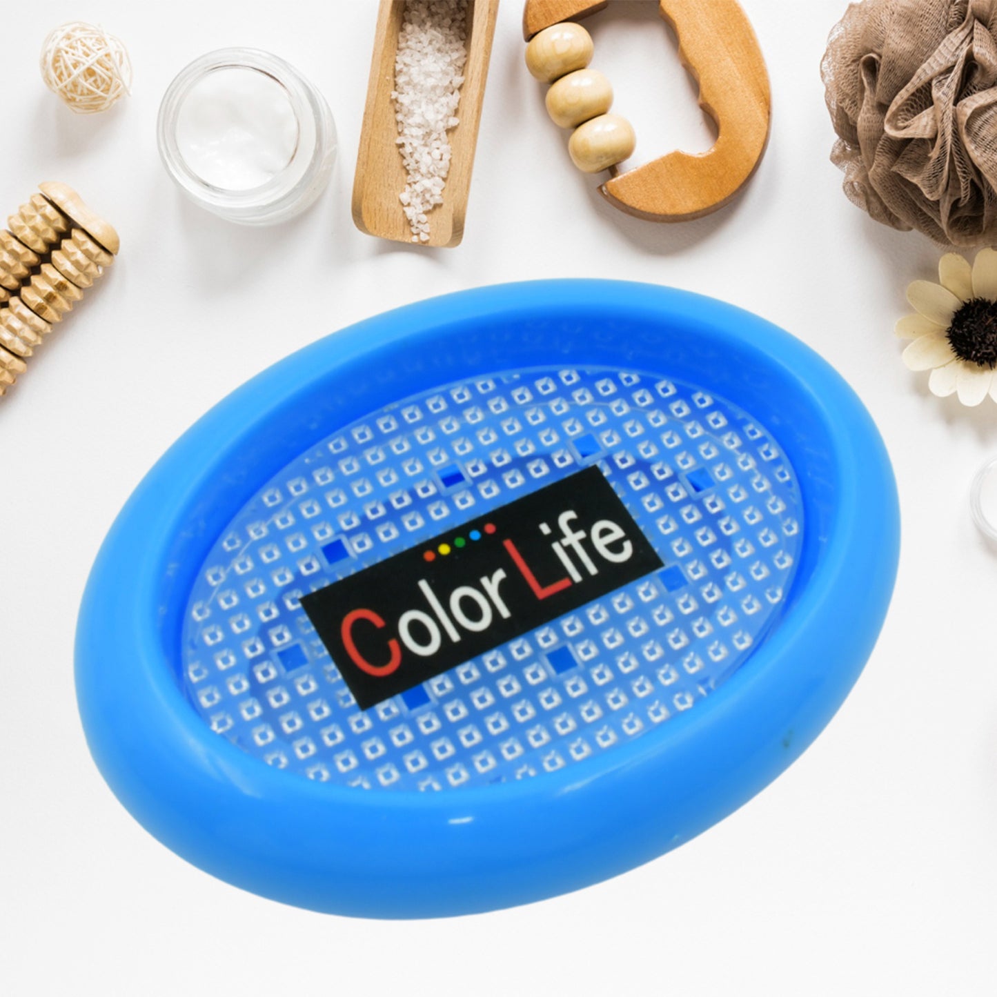 Bathroom Accessories Plastic Soap Case Soap Dish Soap Stand Plastic Soap Case Soap Holder Soap Dish For Bathroom Kitchen Sink (Oval Heart Shape Soap Case 1 Pc ) - Happy Price - Image 2