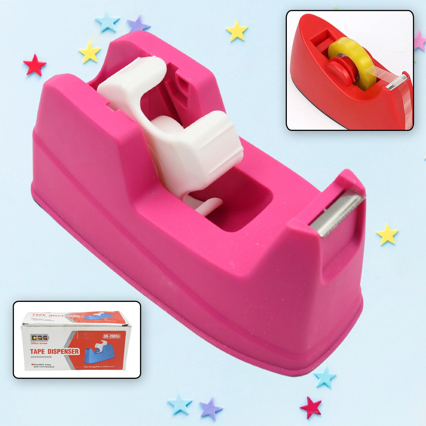 Plastic Tape Dispenser Cutter For Home Office Use Tape Dispenser For Stationary Tape Cutter Packaging Tape (1 Pc 631 Gm) - Happy Price - Image 5