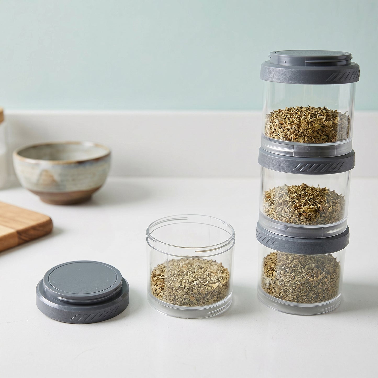 Stackable Modular Storage Containers (4 Pc Set) - Airtight & Transparent Kitchen Organizers - Great Price - Image 6