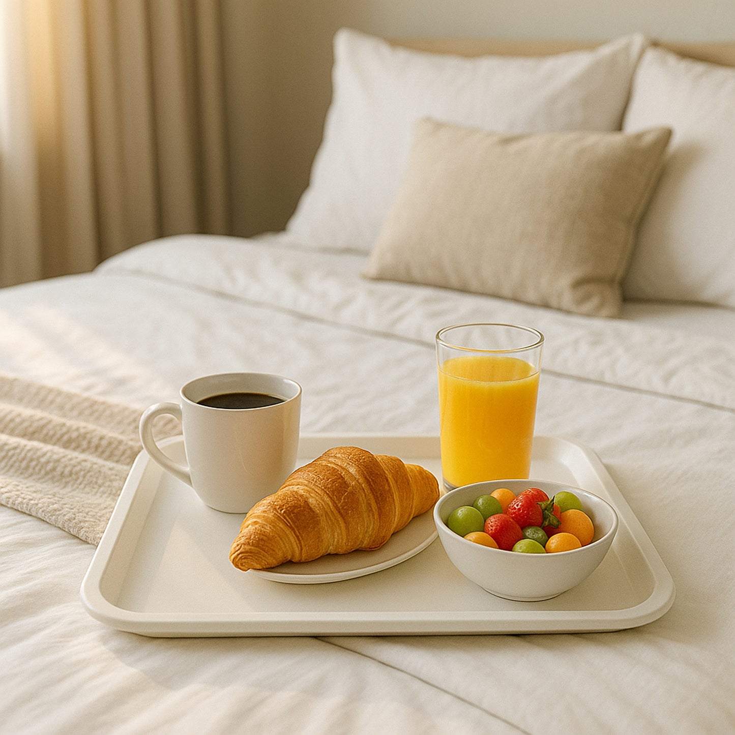 Large Plastic Serving Tray 40x30 cm - Sturdy & Lightweight for Home & Office (1 Pc) - Happy Price - Image 3