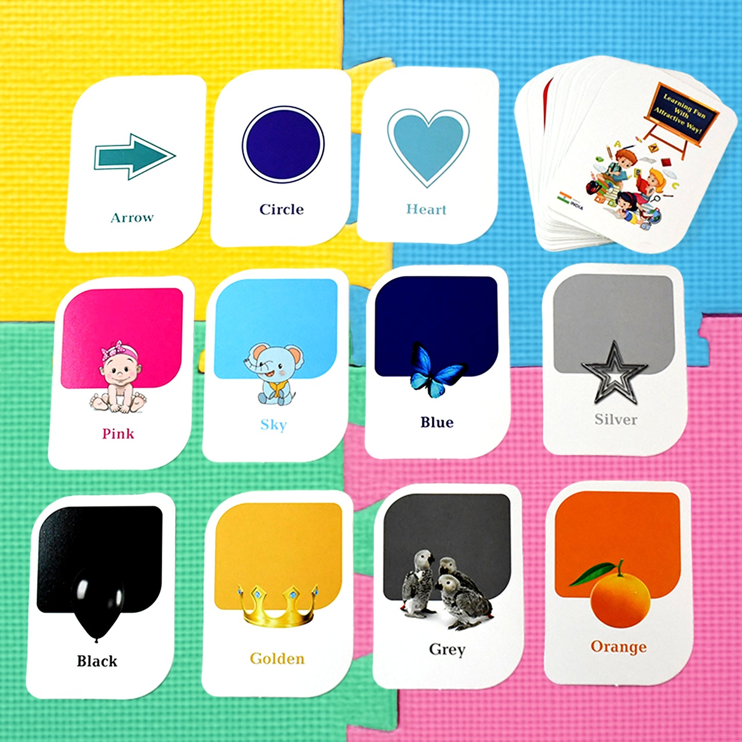 Kidkraft Early Learner 32-piece Color Amp Shape Flashcard Set - Happy Price - Image 6