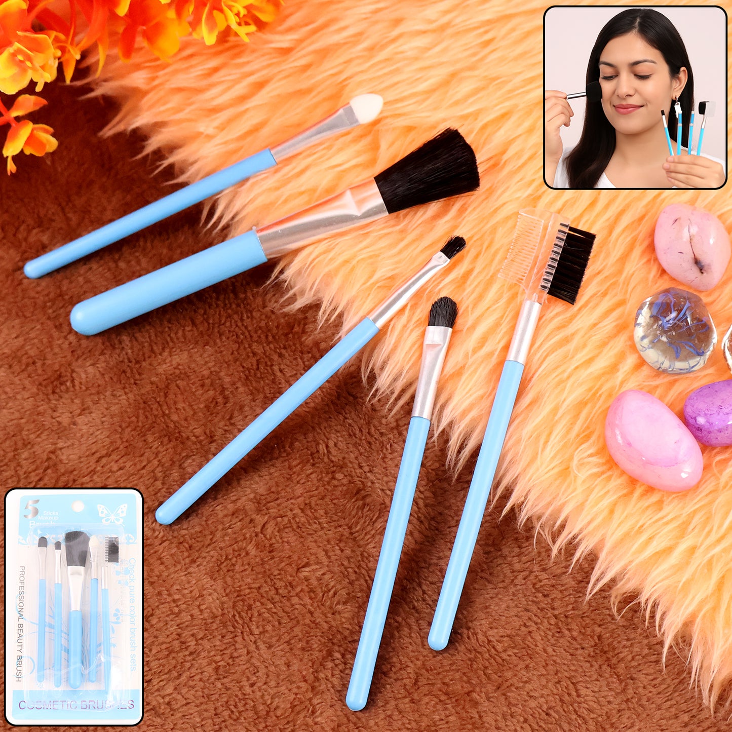 Makeup Brushes Kit (Pack Of 5) - Happy Price - Image 2