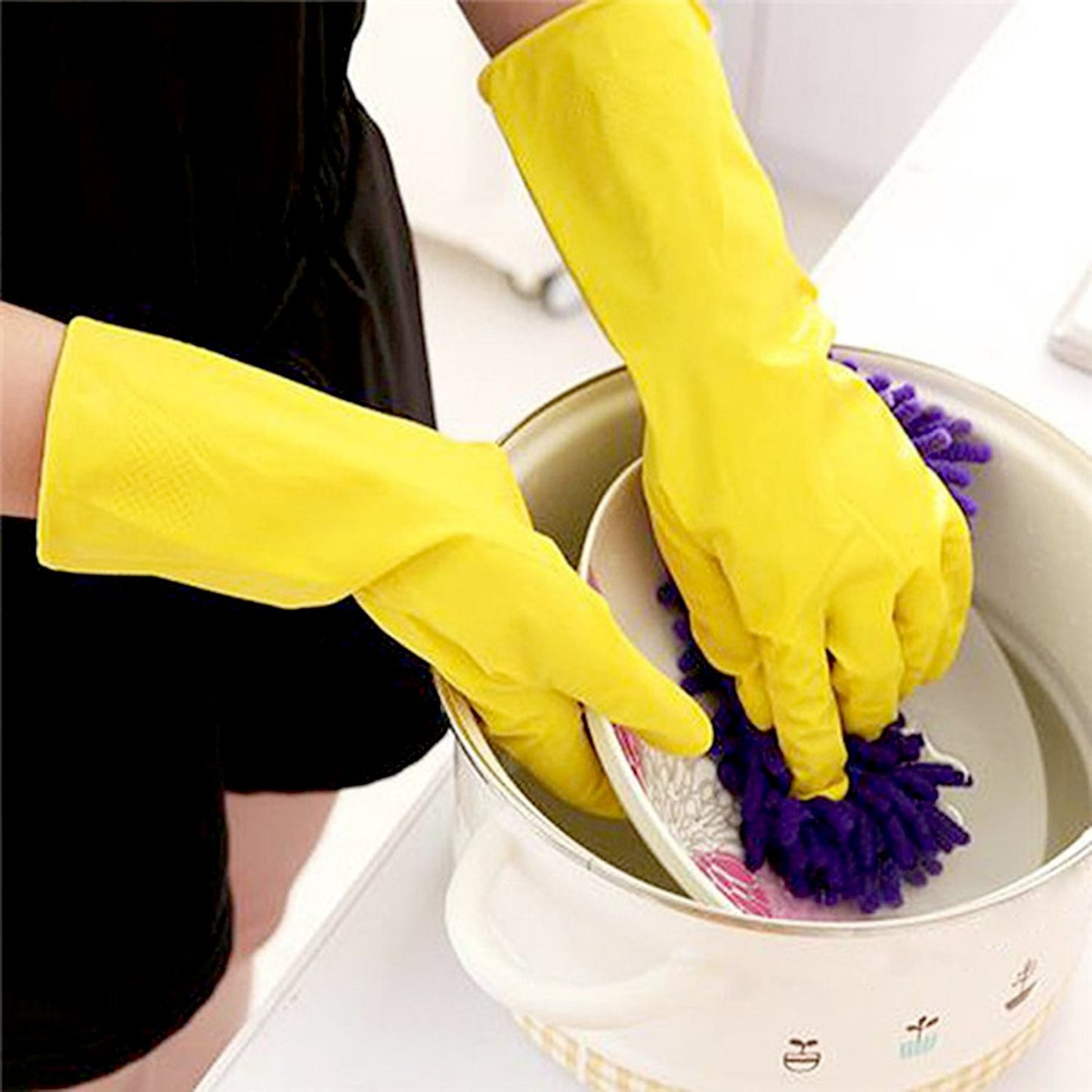 Multipurpose Rubber Reusable Cleaning Gloves - Happy Price - Image 3