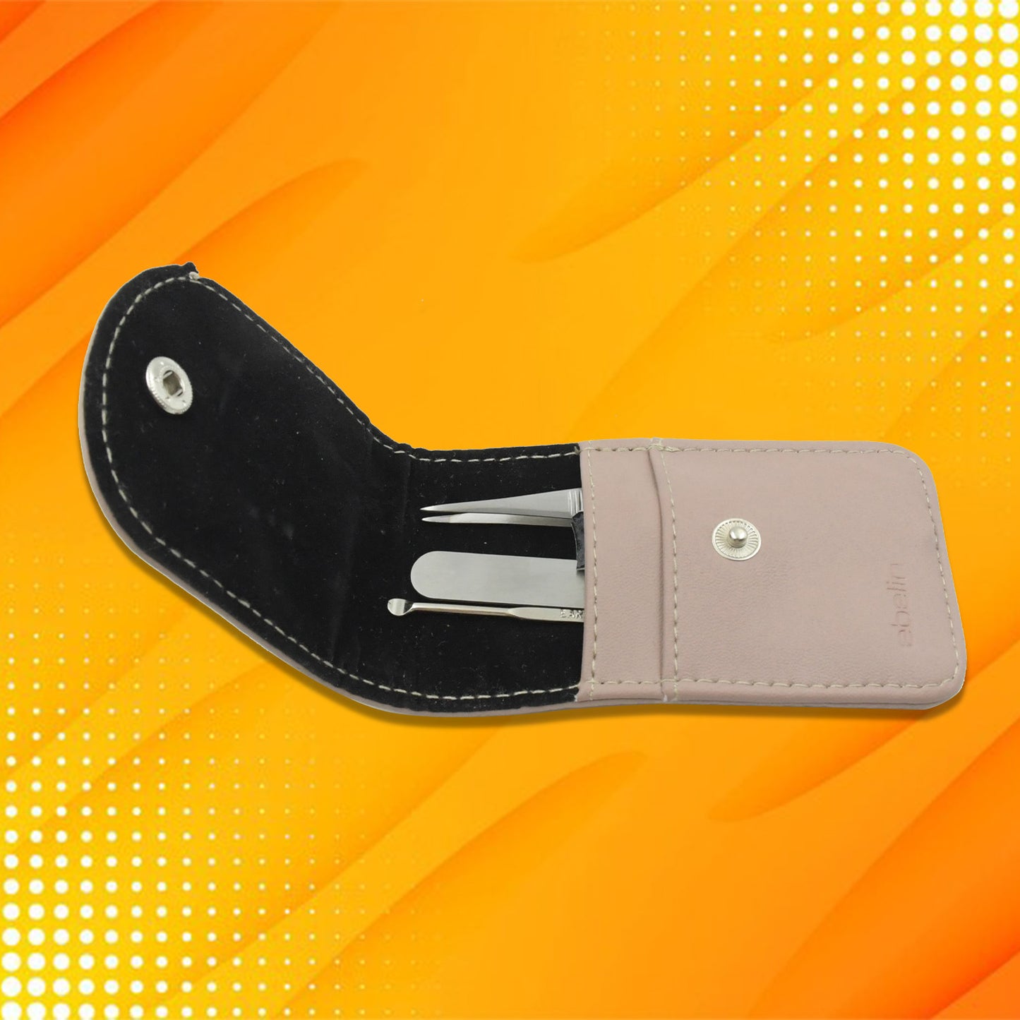 4in1 Nail Clipper Kit With Mirror Fingernail Clipper Manicure Set Stainless Steel Nail Cutter Set Manicure Tool Nail Clippers Care Tools With Lightweight And Beautiful Travel Case (4 Pc Set) - Happy Price - Image 2