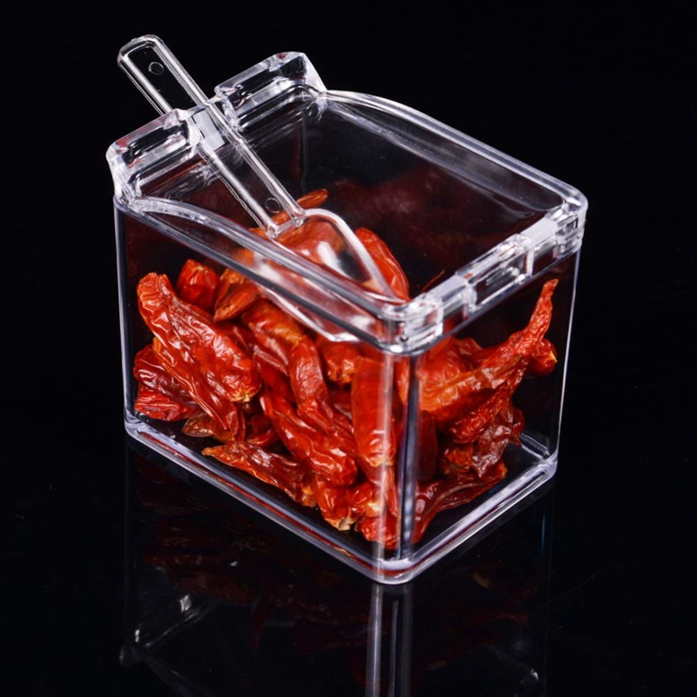 Acrylic Spice Box with 4 Compartments and Spoons for Kitchen - Great Price - Image 3