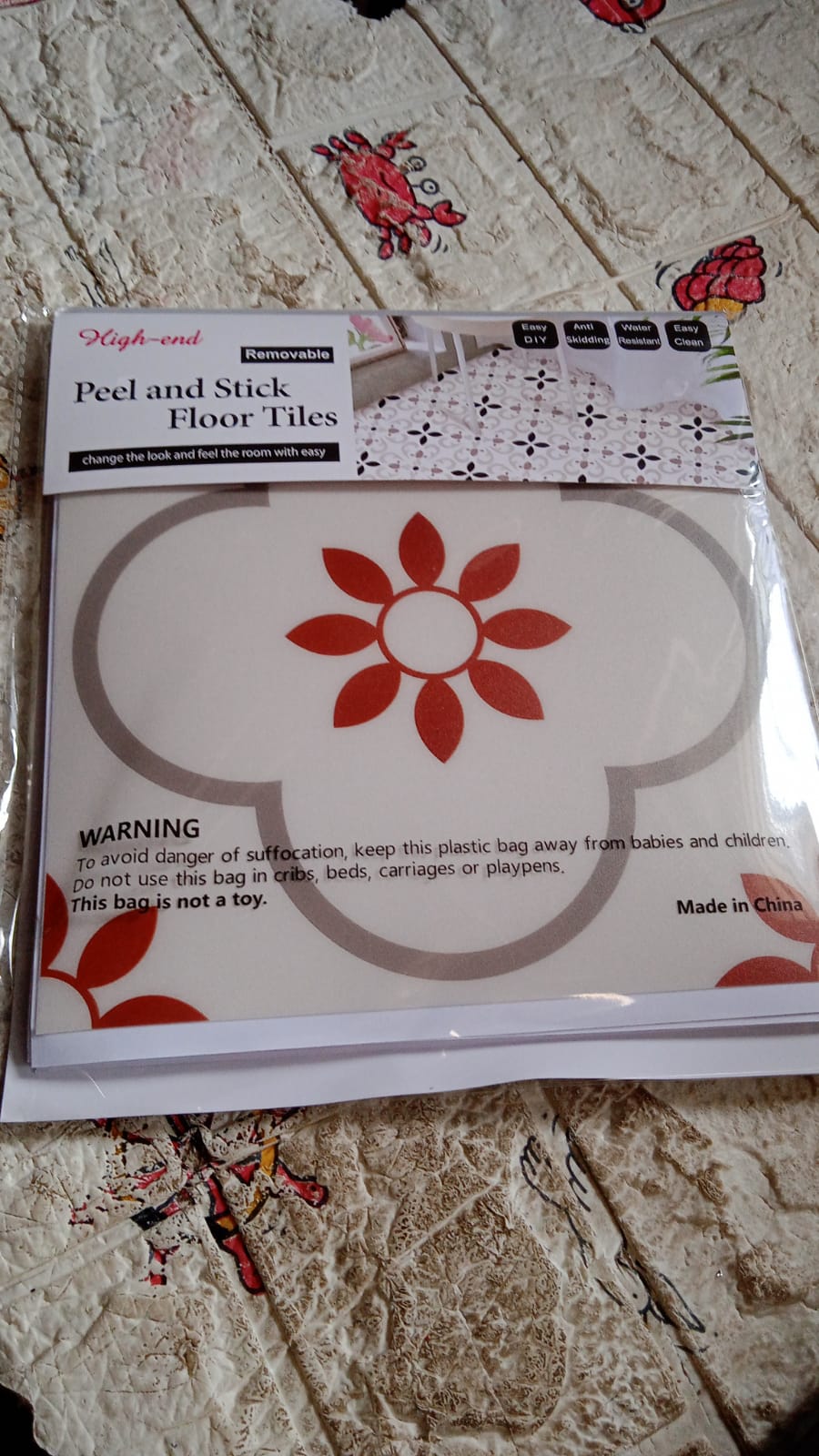 Peel And Stick Floor Tiles Kitchen Bathroom Backsplash Sticker Detachable Waterproof Diy Tile Stickers For Wall Decoration Tiles Home Decoration (8x8 Inch 10 Pcs Set) - Happy Price - Image 7