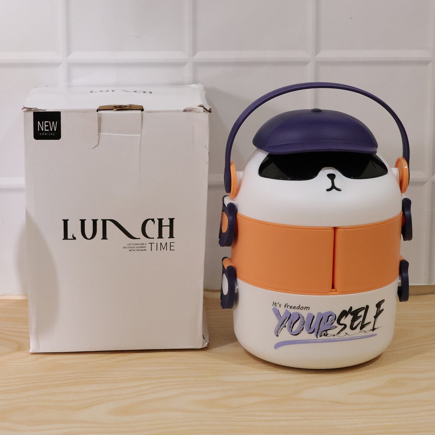 Cute Cartoon Double Layer Lunch Box with Handle - 1 Pc - Great Price - Image 7