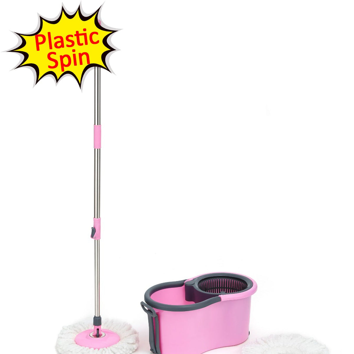 Quick Spin Mop Plastic Spin Bucket Floor Cleaning Easy Wheels Big Bucket Floor Cleaning Mop With Bucket - Happy Price - Image 1