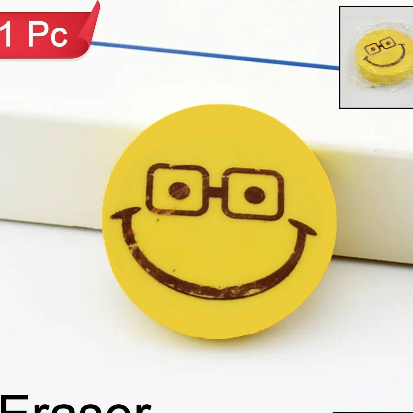 Smiley Design Eraser (1 Pc Mix Design) - Happy Price - Image 1