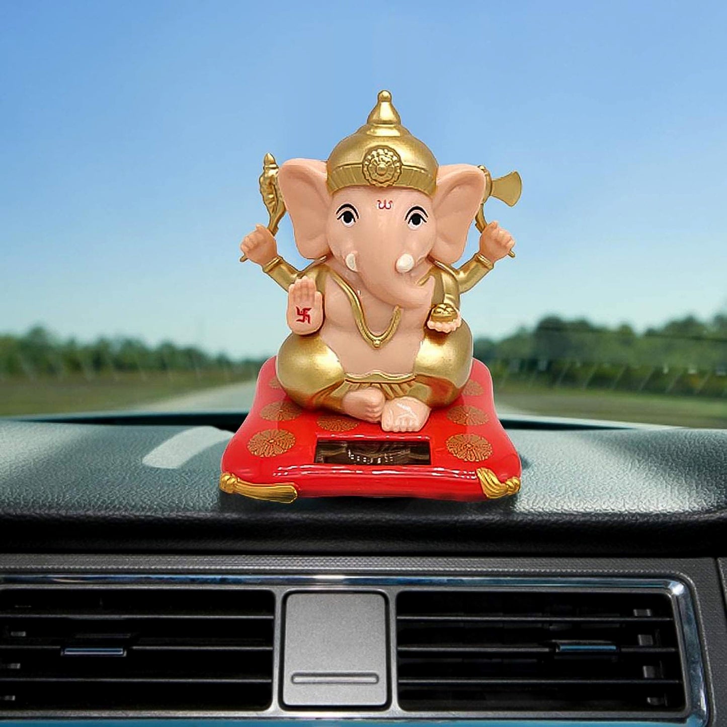 Solar Powered Lord Ganesh Idol - Medium Size Decorative Statue (1 Pc) - Happy Price - Image 5