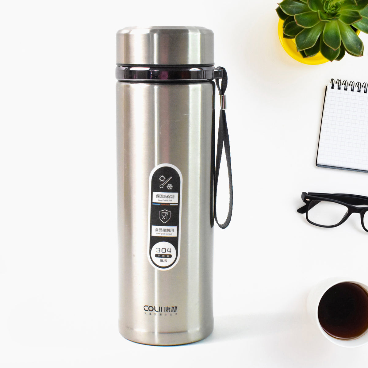900 ML Stainless Steel Insulated Flask - Hot & Cold Drinks, Leak-Proof, Wide Mouth - Great Price - Image 4