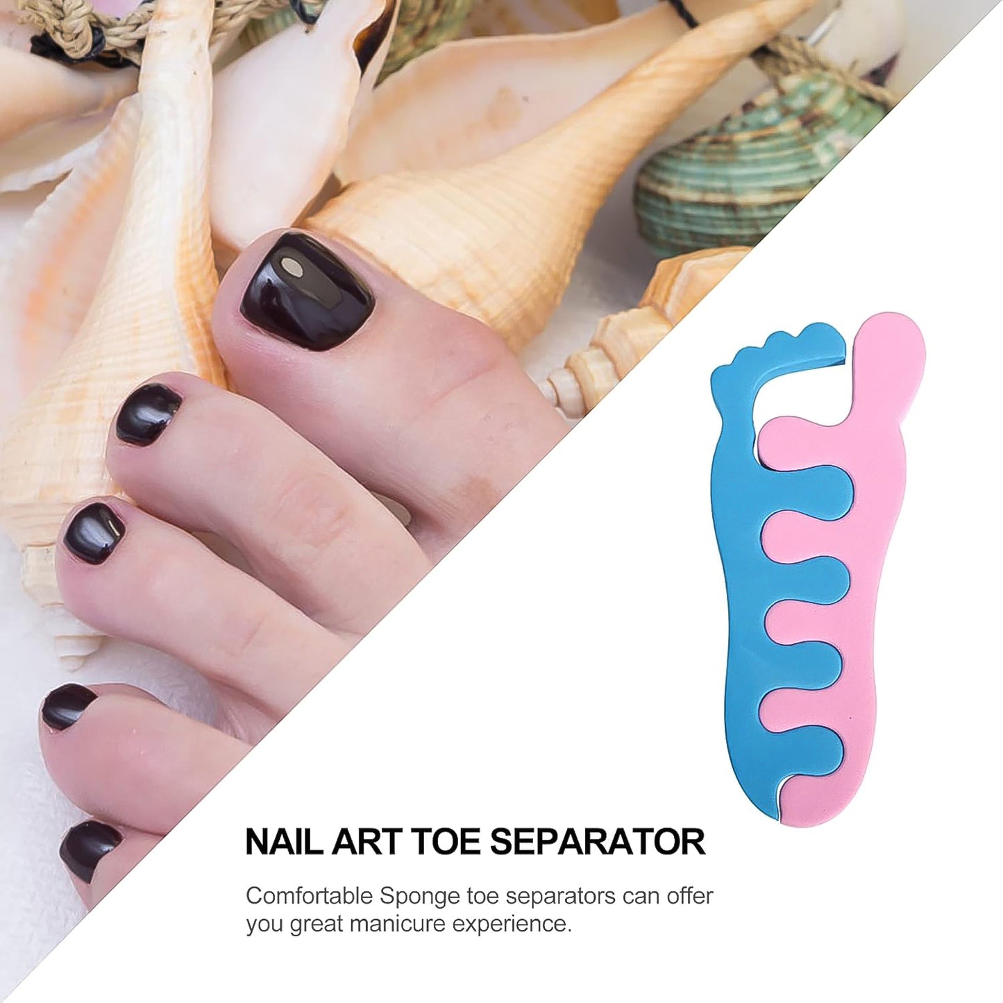Toe Separators Toe Spacers Sponge Toe Stretcher Pedicures (1 Pair) - Happy Price - Image 4