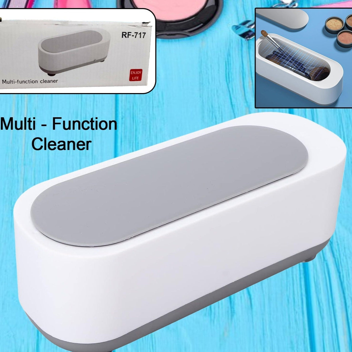 Ultrasonic Jewllery Cleaner Ultrasonic Cleaning Machine Portable Jewellery Cleaning Mchine For Jewellery Ring Silver Retainer Glasses Watches Coins High Frequency Vibration Machine (Battery Not Included) - Happy Price - Image 1