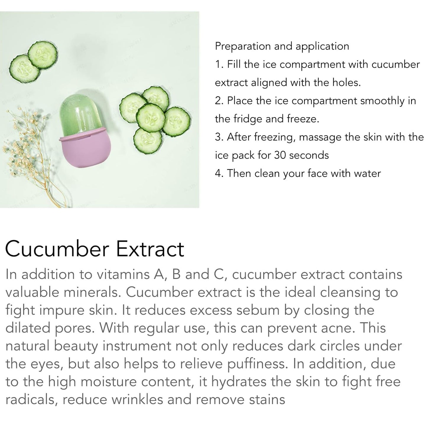 Non Slip Silicone Face Ice Cubes Easy Grip New Unique Shape Ice Roller Base Reusable For Beauty ( 1 Pc ) - Happy Price - Image 5