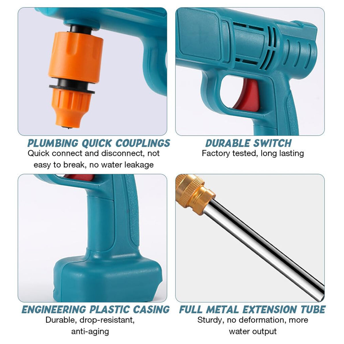 88VF Cordless High Pressure Washer Gun with Foam Sprayer - 1 Set - Happy Price - Image 6