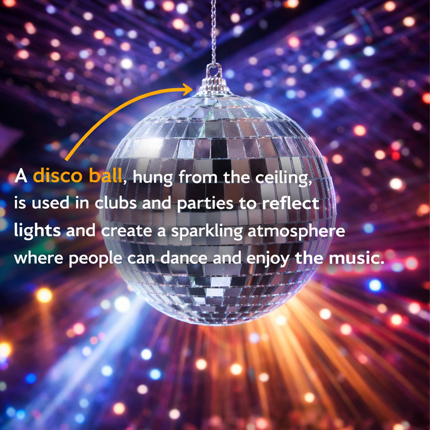 Mirror Disco Ball Hanging Decoration - 1 Pc - Happy Price - Image 2