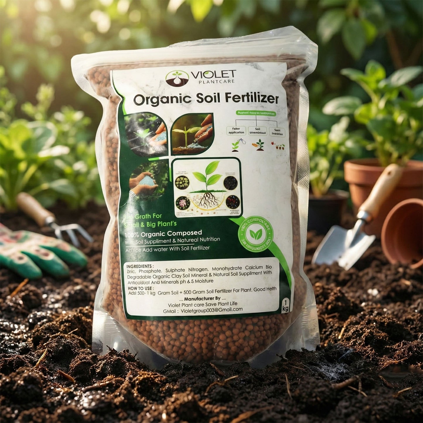 HappyPrice Organic Soil Fertilizer Granules - Natural Plant Booster (1 KG) - Happy Price - Image 2