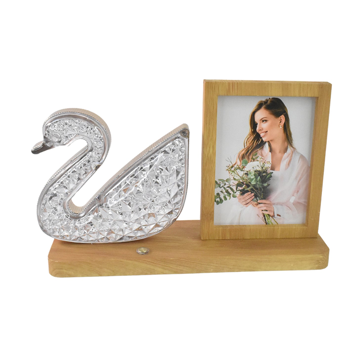 Duck Shape Cystal Led Lamp Photo Frame Night Lamp Wedding Gift Love Couple - Happy Price - Image 5