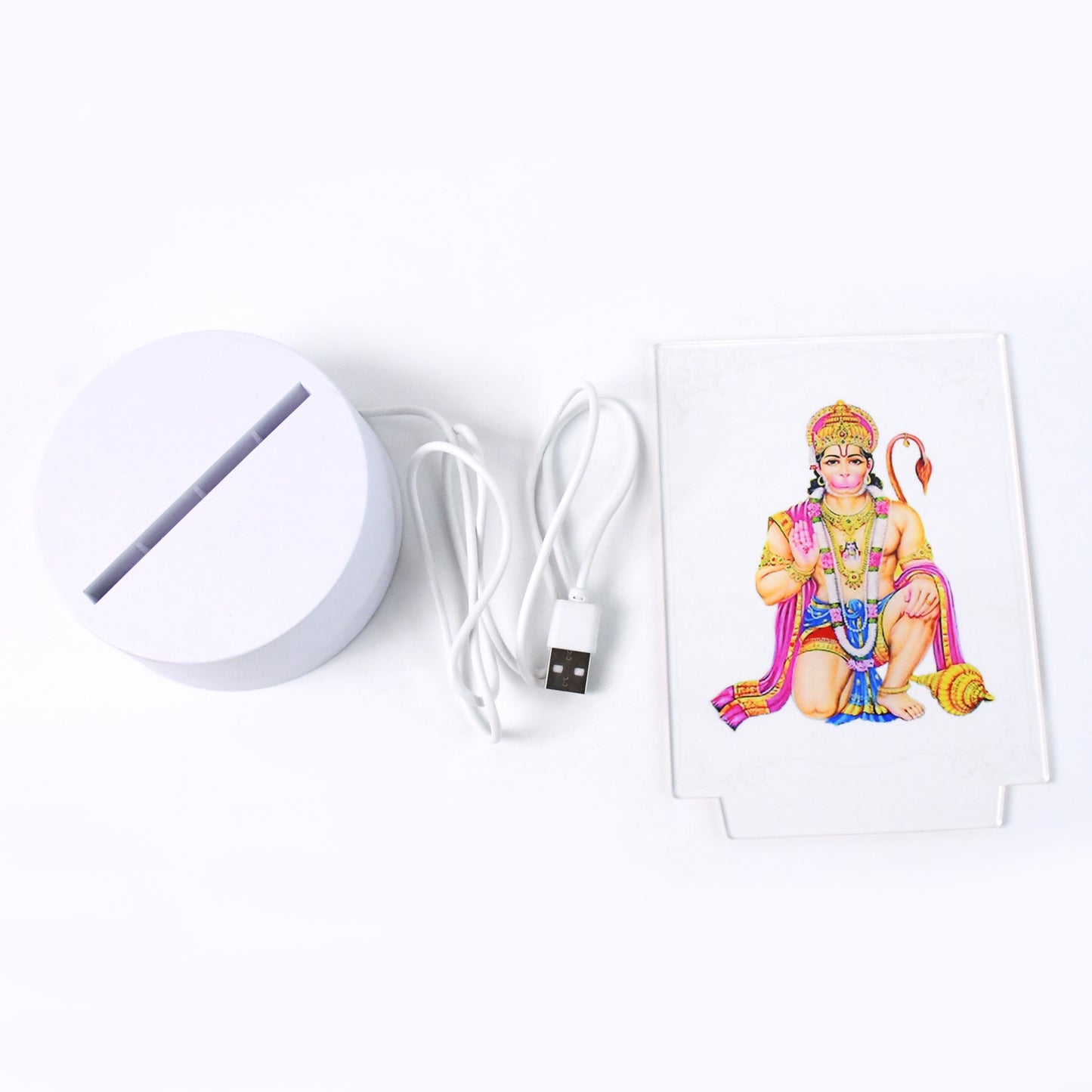 Beautiful 3d Lord Hanuman Frame With Soft White Light (1 Pc) - Happy Price - Image 3