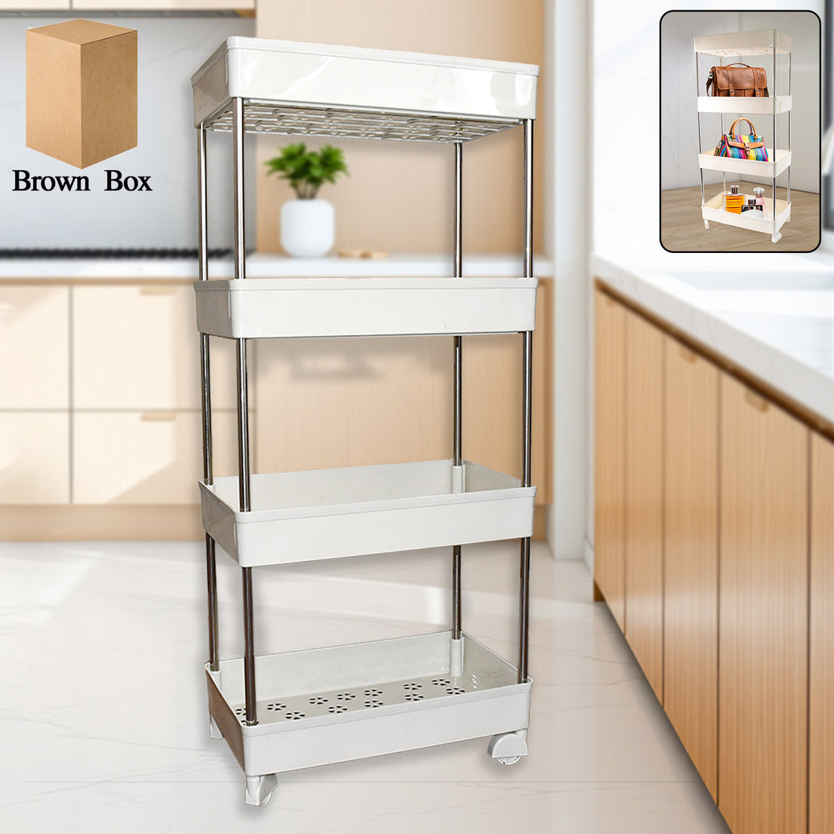 4-Tier Multipurpose Storage Rack for Kitchen and Home - Happy Price - Image 6