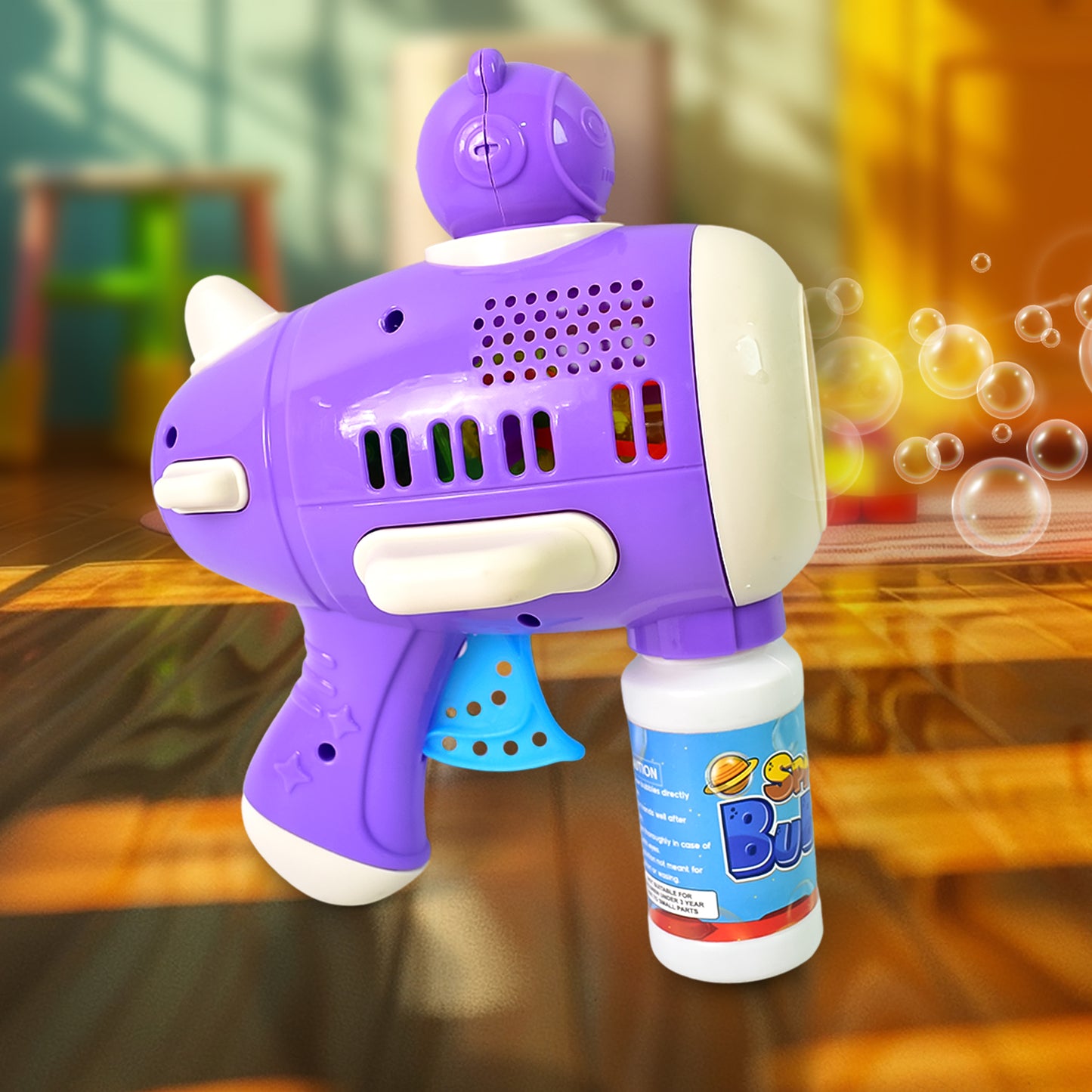 Space Bubble Gun Toy For Kids (With Solution) - Happy Price - Image 2