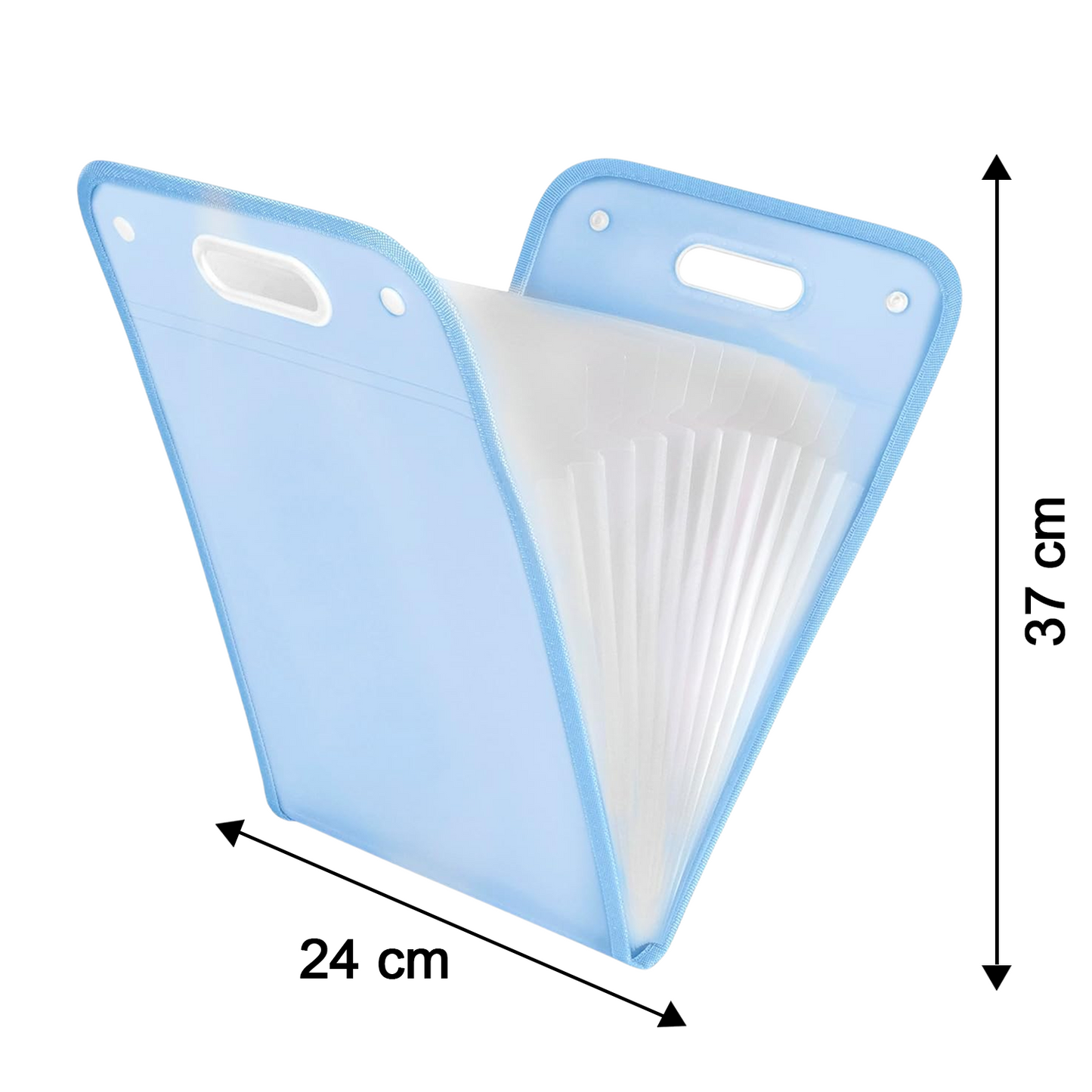 13 Pocket Expanding Document Folder with Handle - Plastic File Organizer - Happy Price - Image 2