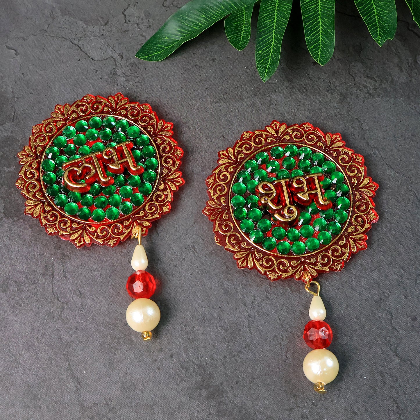 Shubh Labh Door Hanging Decor Set (2 Pc) - Auspicious Wall Ornament - Happy Price - Image 7