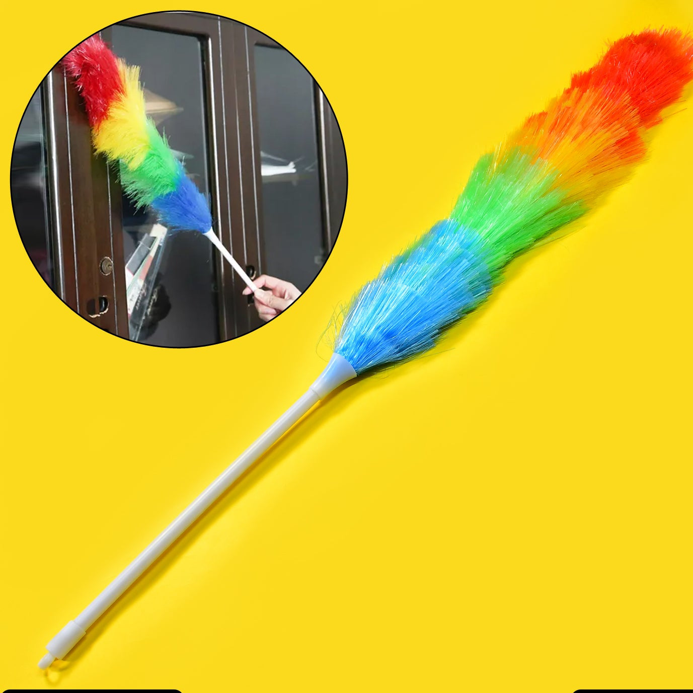 Colorful Feather Duster Microfiber Duster For Cleaning Dusting Stick Dusting Brush - Happy Price - Image 1
