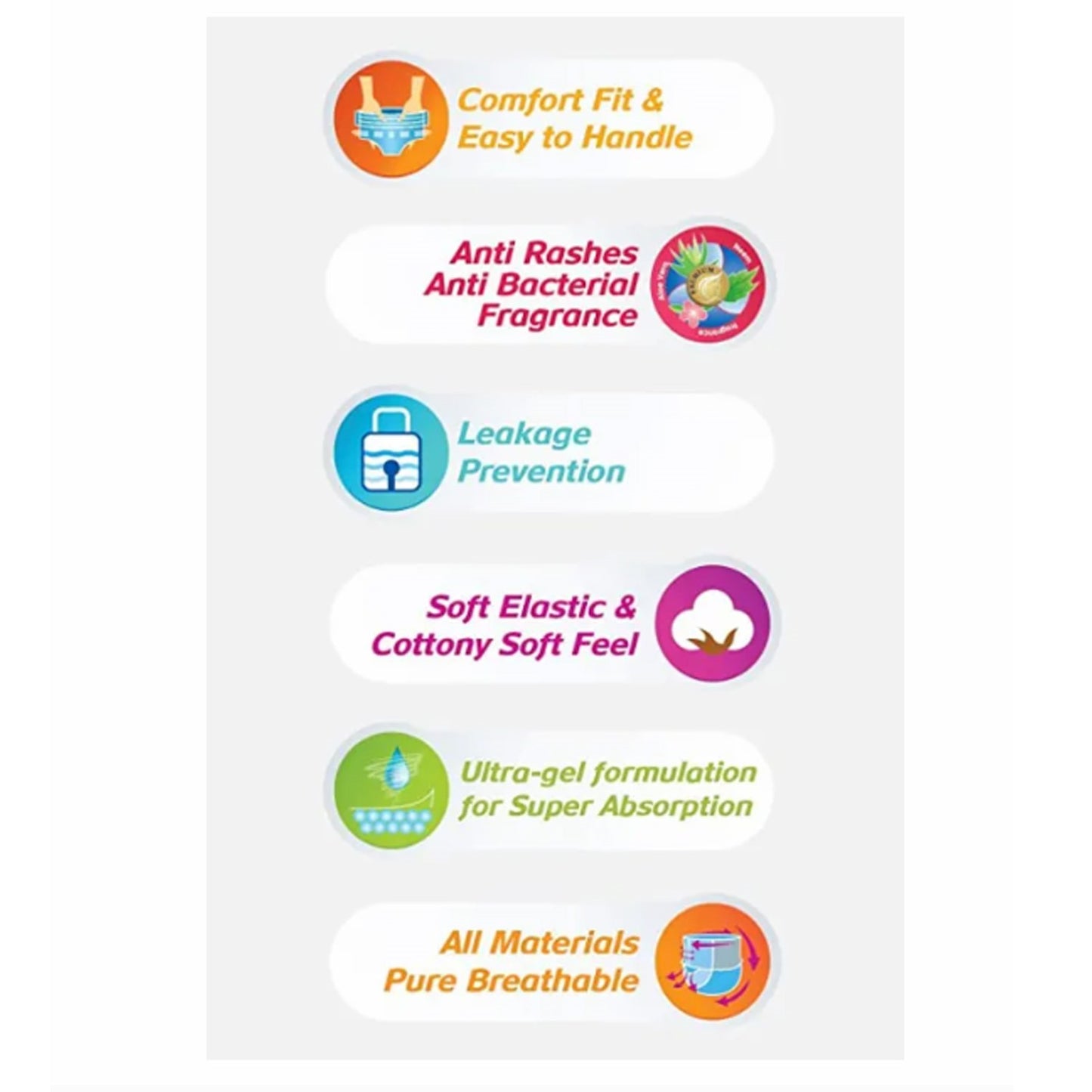 Small Champs Dry Pants Style Diaper- Small Best For Travel Absorption Champs Baby Diapers Champs Soft And Dry Baby Diaper Pants (S5 Pcs ) - Happy Price - Image 6