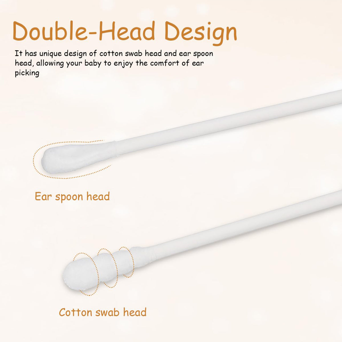 Soft Baby Cotton Swabs - 200 Pc Pack for Gentle Cleaning - Happy Price - Image 3