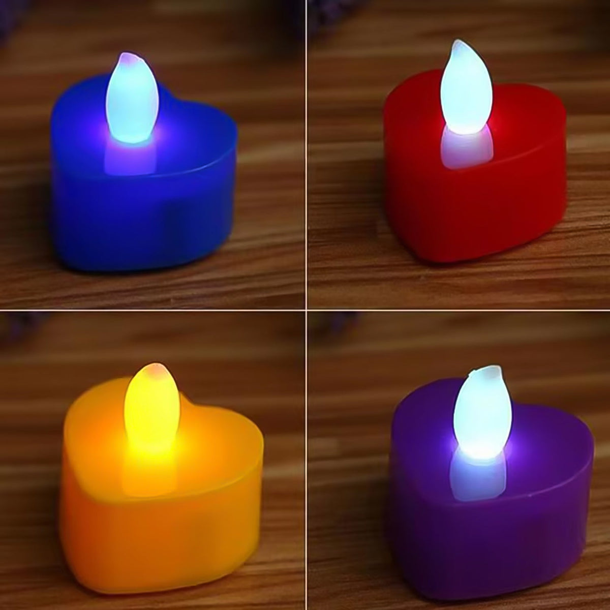 Led Tealights Smokeless Plastic Decorative Candles (Pack Of 6 Multicolor) - Happy Price - Image 4