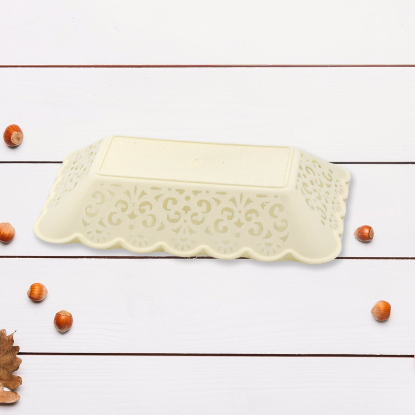 Rectangle Plastic Dinner Plate Snacks Breakfast Restaurant Serving Trays Home School Coffee Hotel Kitchen Office (8 Pcs Set) - Happy Price - Image 4