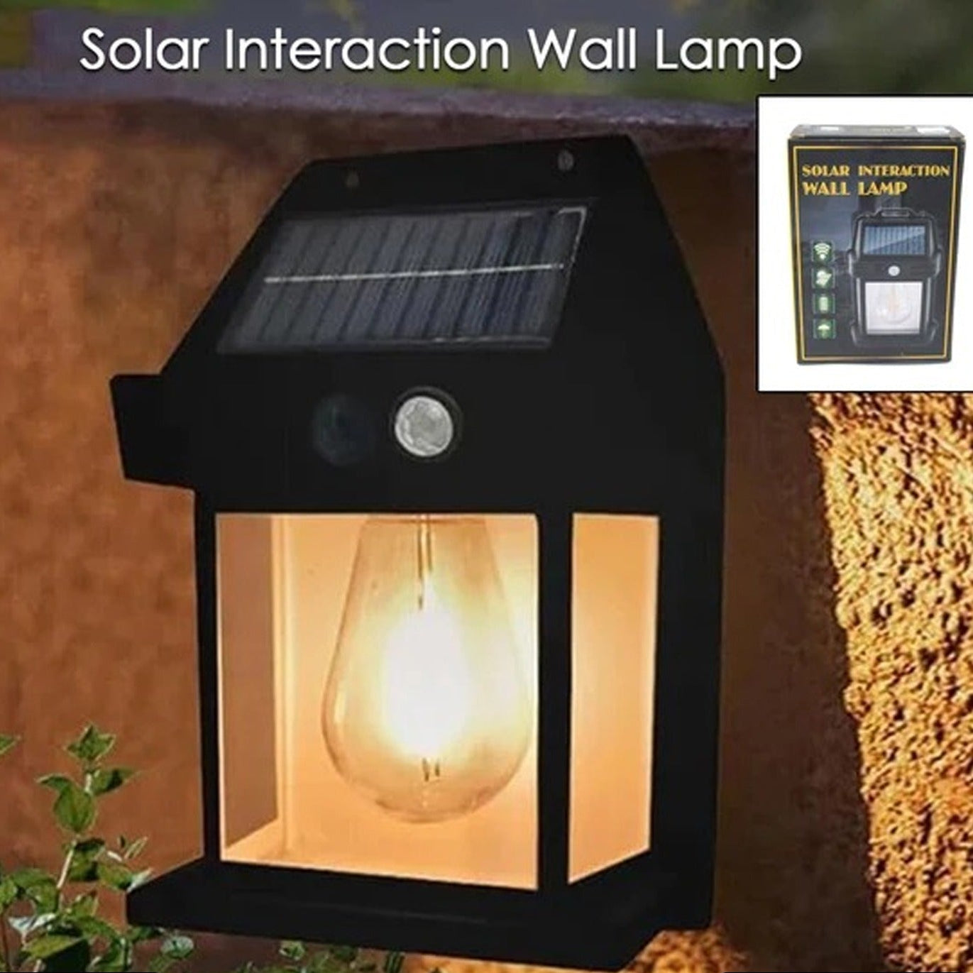 Solar Wall Lights Lamp Outdoor Wireless Dusk To Dawn Porch Lights Fixture Solar Wall Lantern With 3 Modes Motion Sensor Waterproof Exterior Lighting With Clear Panel (1 Pc ) - Happy Price - Image 1