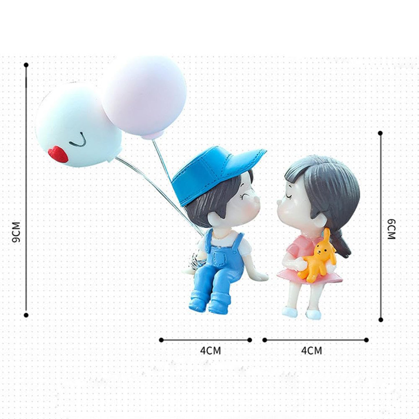Cute Couple Car Dashboard Decor Set - 1 Pc - Great Price - Image 5