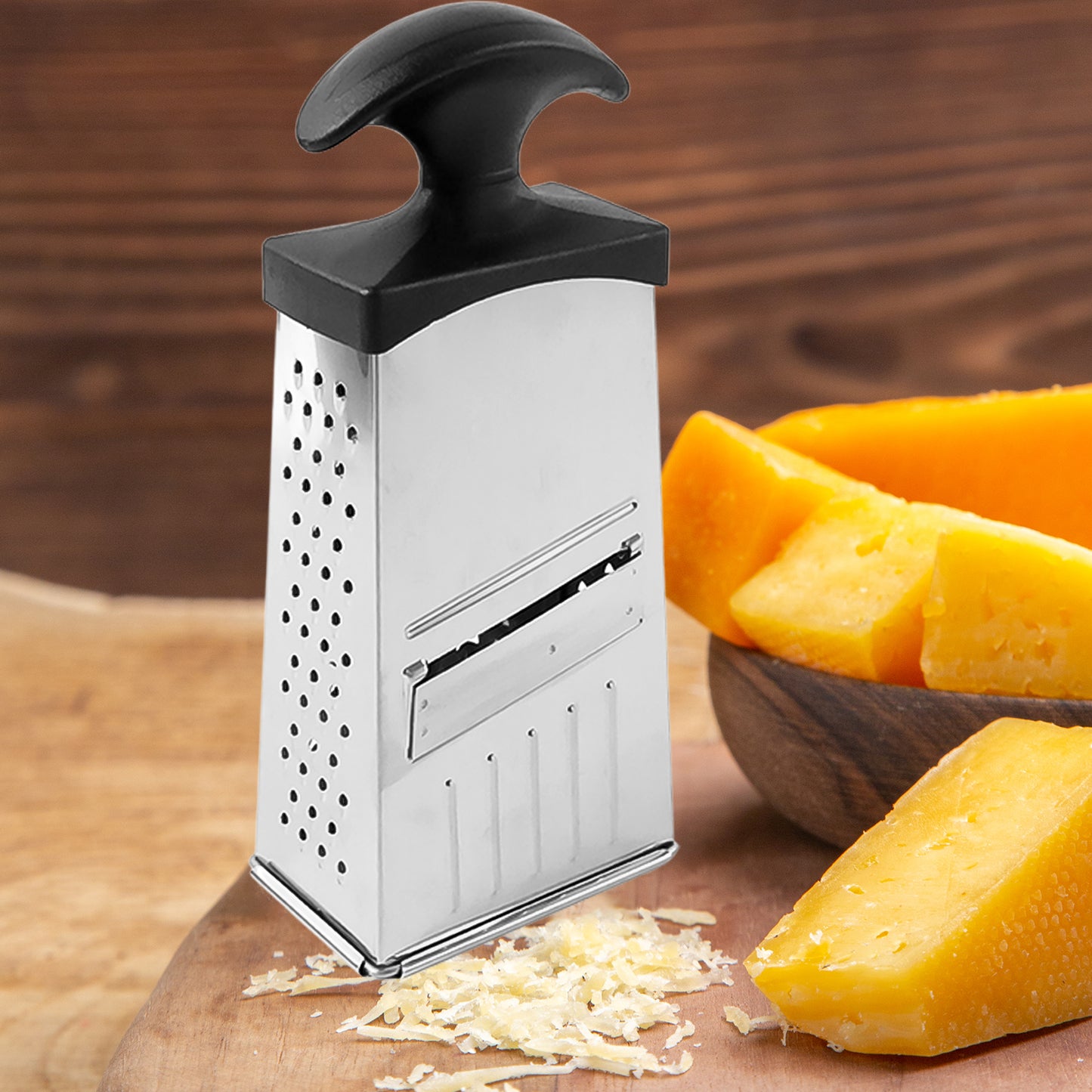 Apex Classic 4-in-1 Stainless Steel Grater Slicer With Handle - Happy Price - Image 6