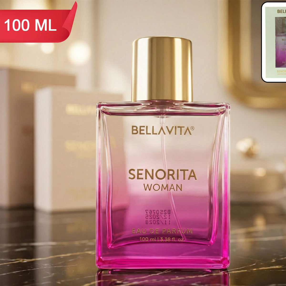 Bellavita Senorita Eau De Perfume for Women, 100 ML - Floral Fruity Scent - Great Price - Image 1