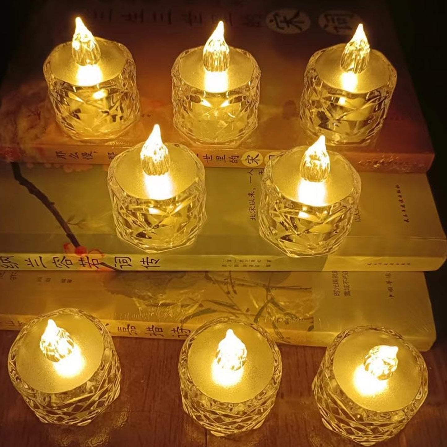24 Pcs Flameless And Smokeless Decorative Acrylic Candles Transparent Led Tea Light Candle For Gifting House Diwali Christmas Festival Events Decor Candles - Happy Price - Image 4