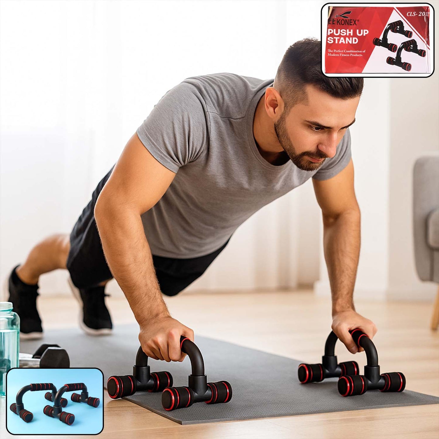 Durable Push-Up Stands for Home Workouts (Set of 2 Pcs) - Happy Price - Image 2