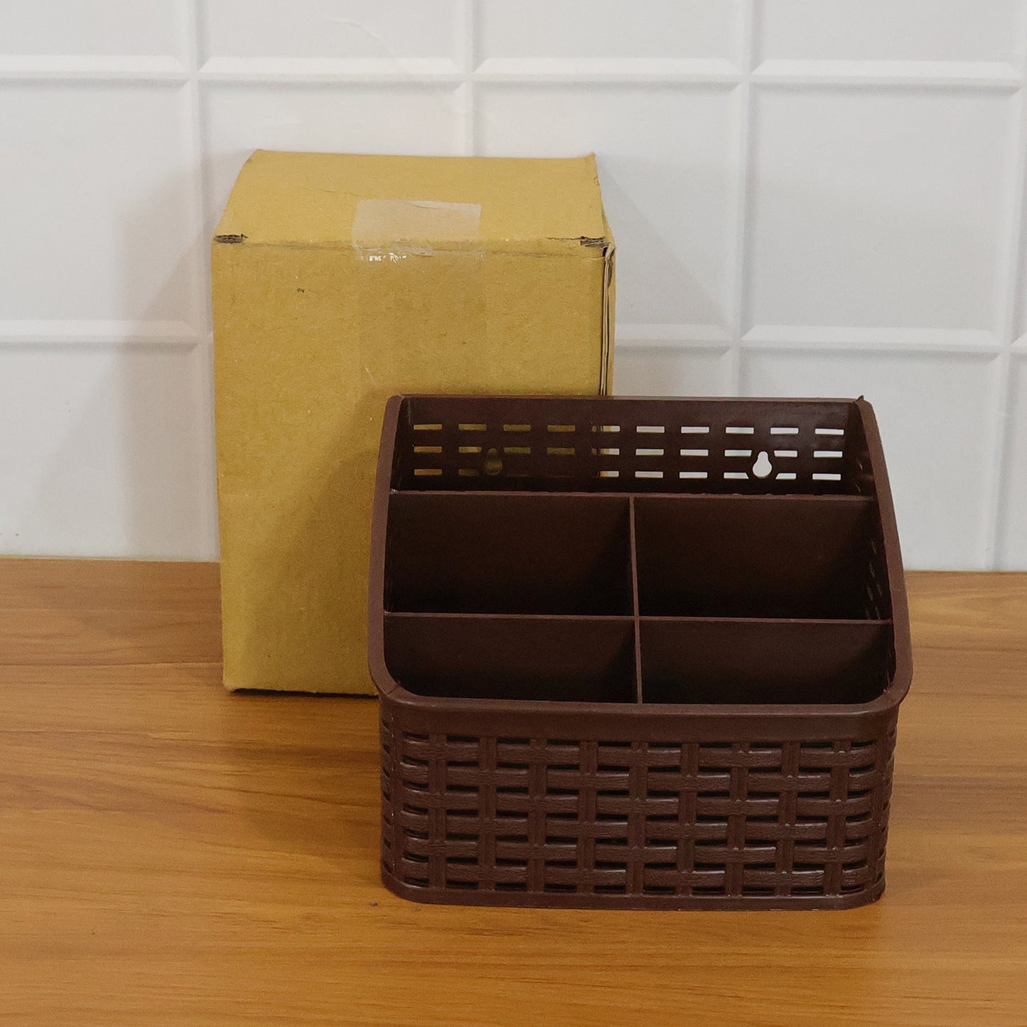 5 Section Desk Organizer Basket - Multipurpose Storage for Office & Home (1 Pc) - Happy Price - Image 7