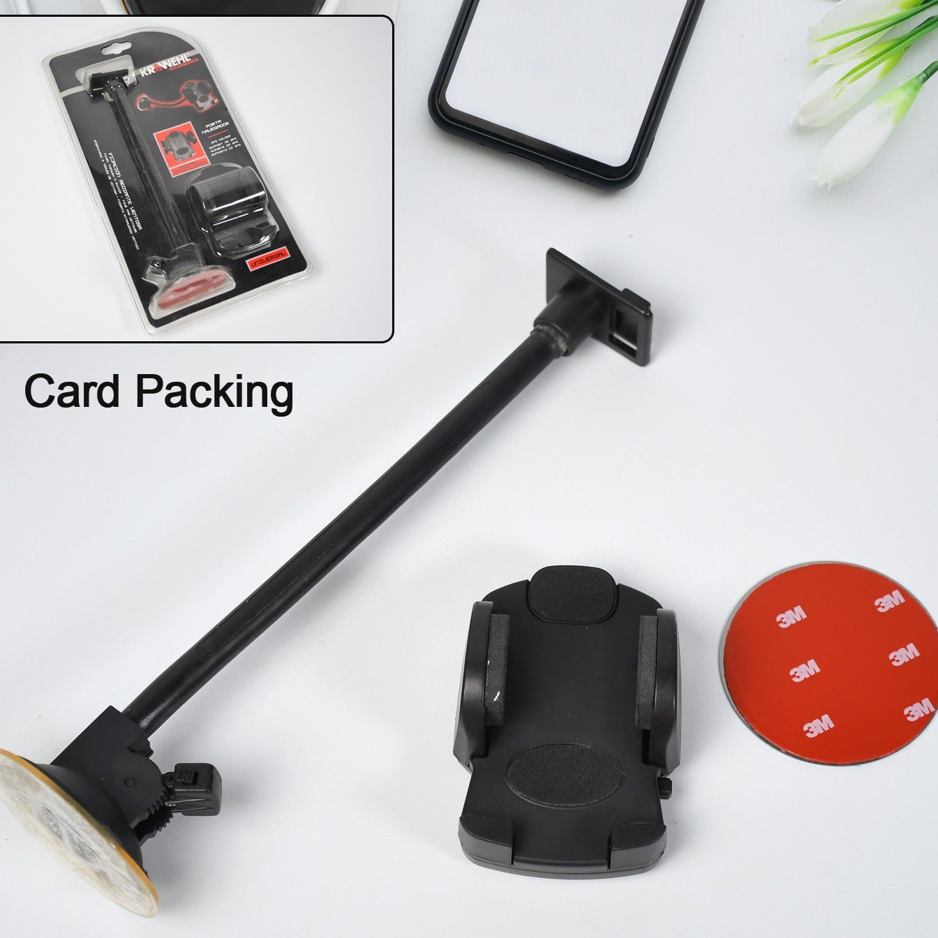 27cm Long Arm Mobile Holder for Car Dashboard & Windscreen - Great Price - Image 1